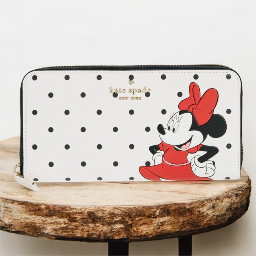 Kate Spade Disney Minnie Mouse Continental Zip Wallet